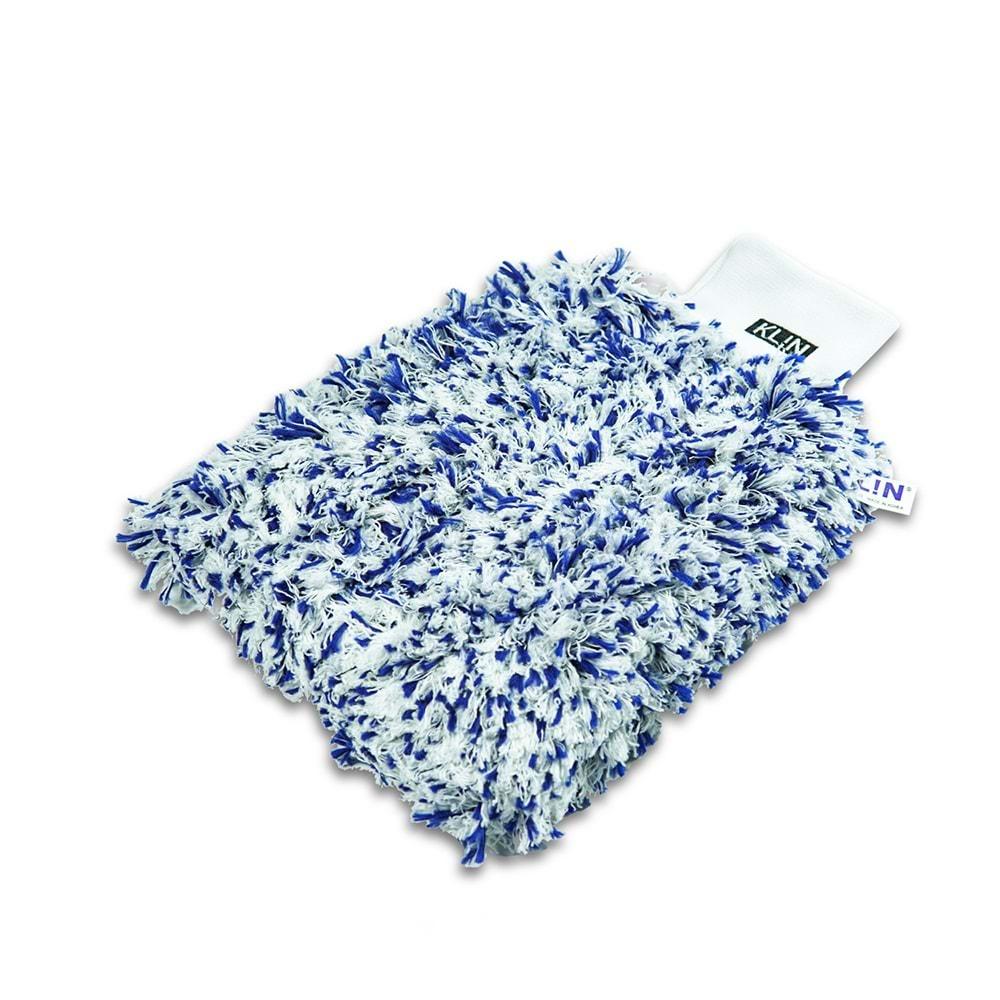 KLIN Wash Mitt Mikrofiber Araç Yıkama Eldiveni (Mavi) - 20x18 cm