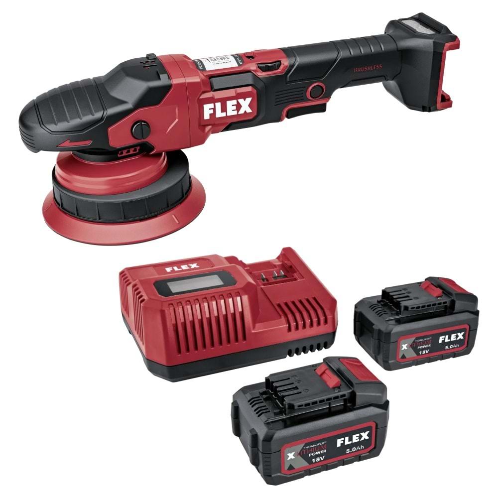 FLEX XFE 15 150 18-EC SET Random Orbital Çift Akülü Kablosuz Polisaj Makinesi Seti - Fırçasız Motor