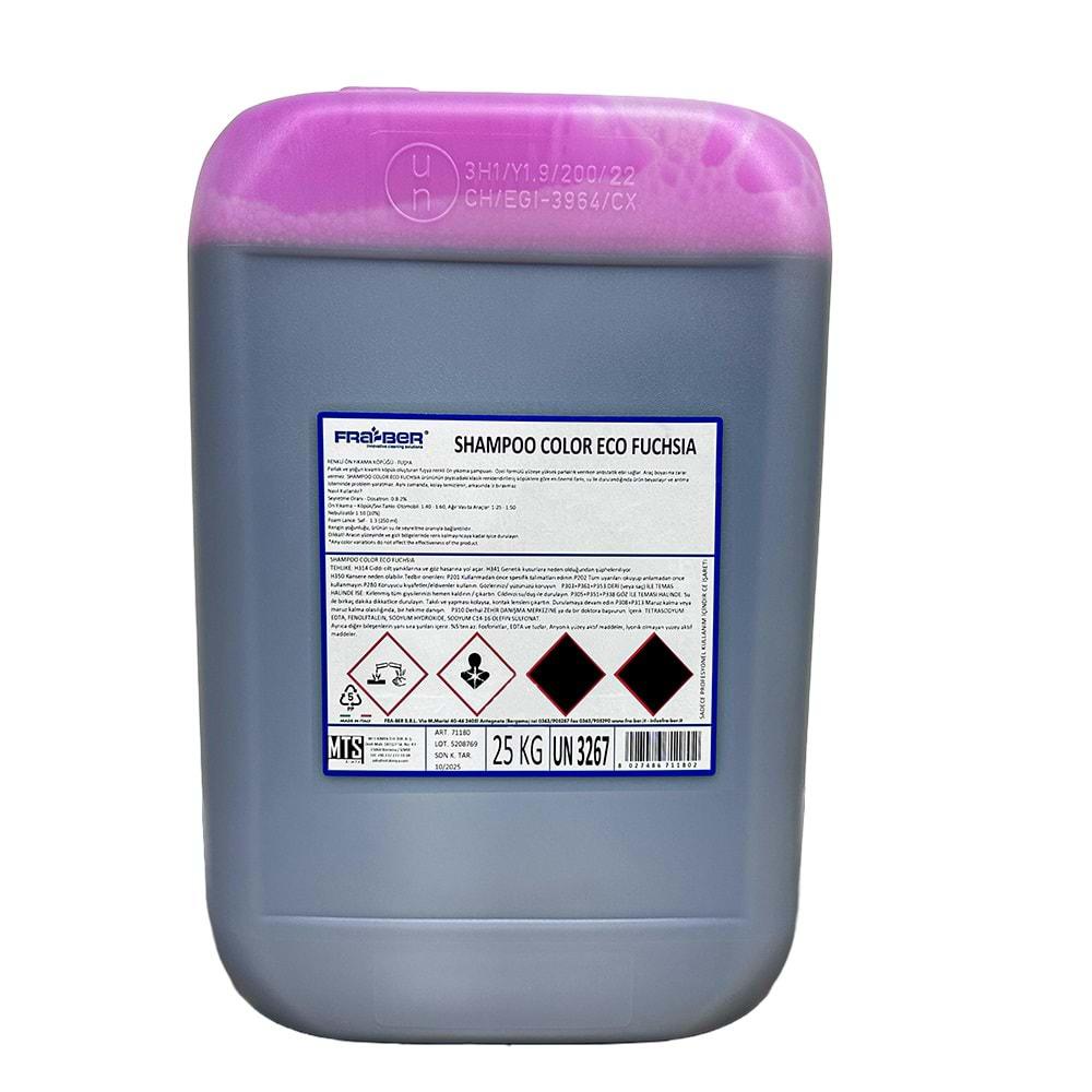 FRA-BER Shampoo Color Eco Fuşya Renkli, Cilalı Ön Yıkama Şampuanı (1:80 Konsantre) - 25 kg