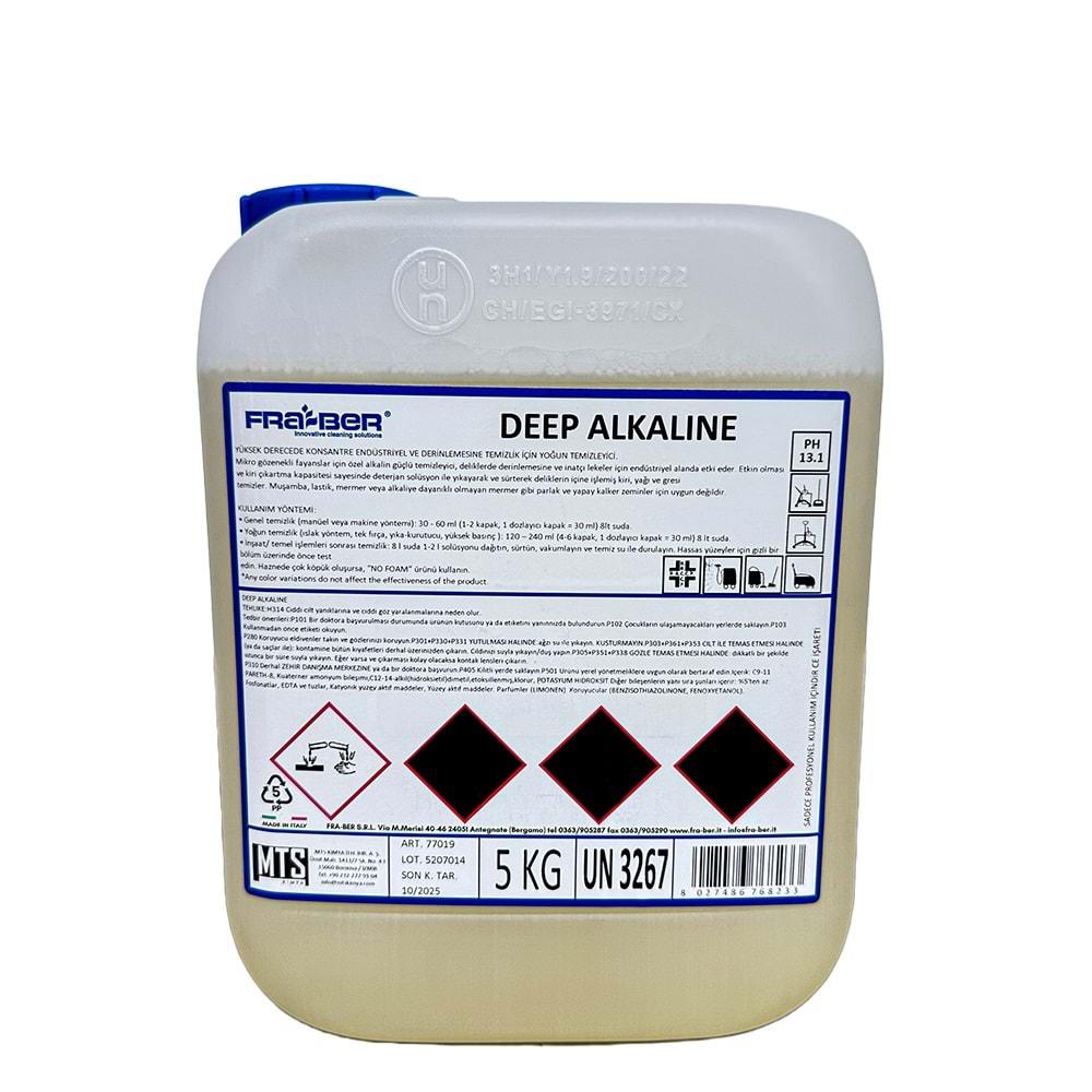 FRA-BER Deep Alkaline Ağır Zemin Yüzey Temizliği İçin Konsantre Deterjan (1:50 Konst) - 5 kg