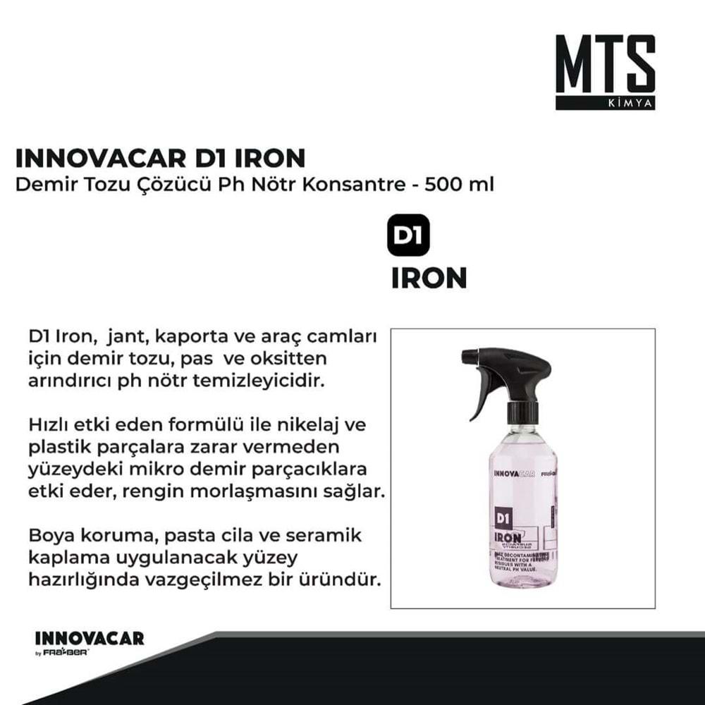 INNOVACAR D1 IRON Demir Tozu Çözücü PH Nötr Konsantre - 500 ml