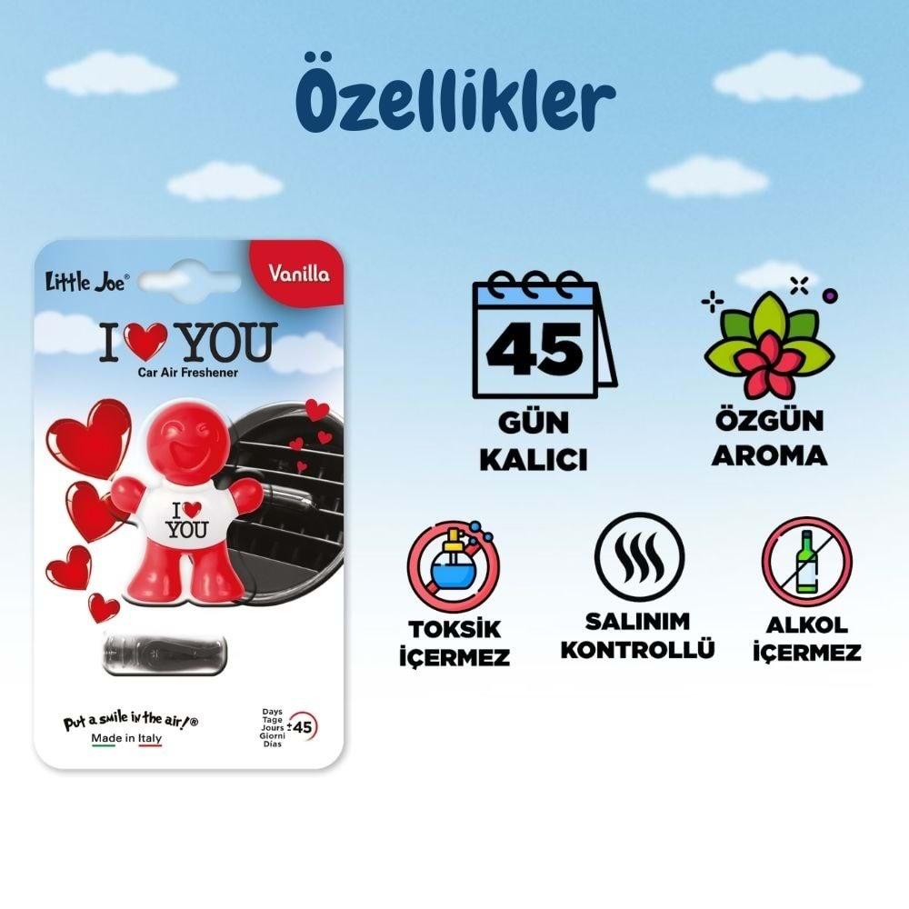 Little Joe Seni Seviyorum Vanilya Araç Kokusu (I Love You)-45 Gün-Oto Kokusu Kalıcı Klima Parfüm