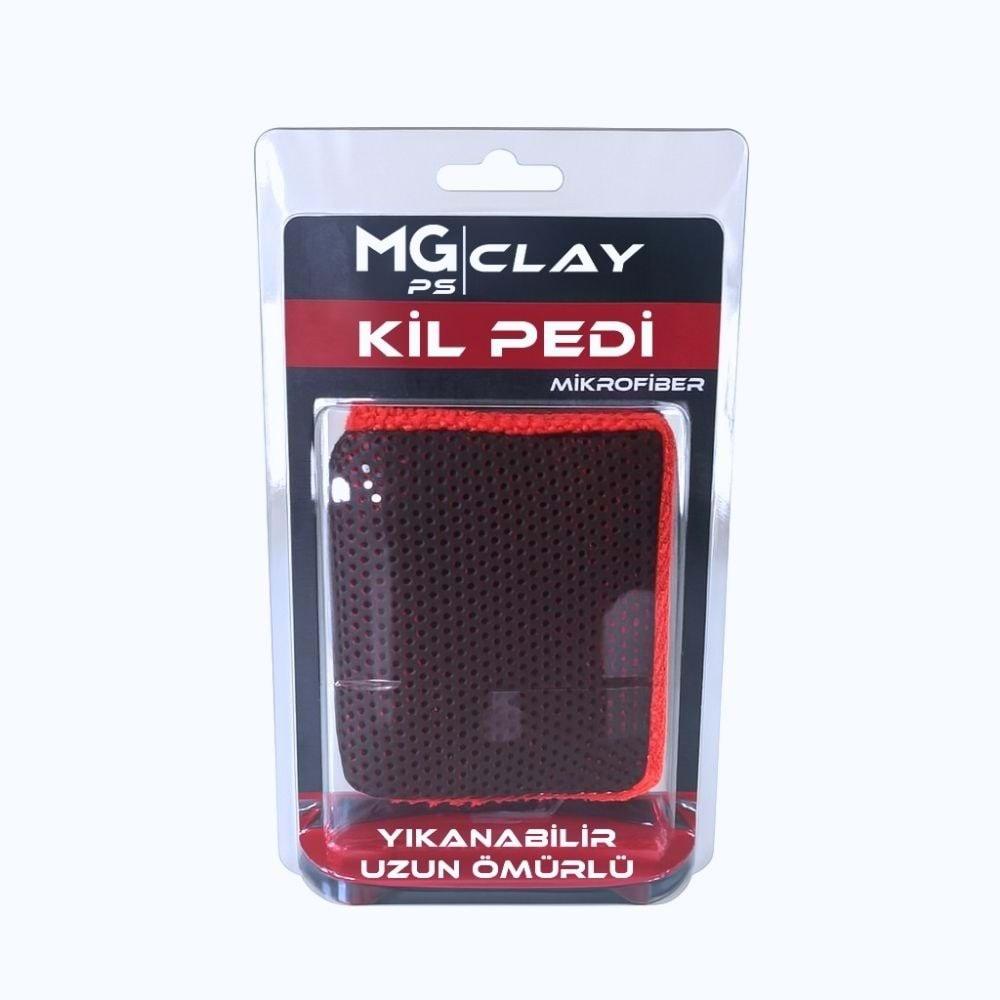MG PS Mikrofiber El Kil Pedi 12x9 cm (Kırmızı) - Süngerli Clay Pad Sponge Block