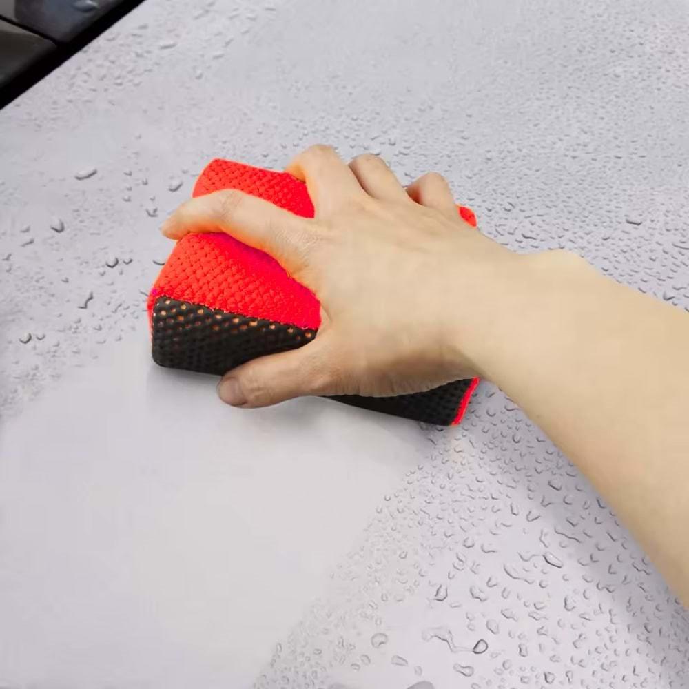 MG PS Mikrofiber El Kil Pedi 12x9 cm (Kırmızı) - Süngerli Clay Pad Sponge Block