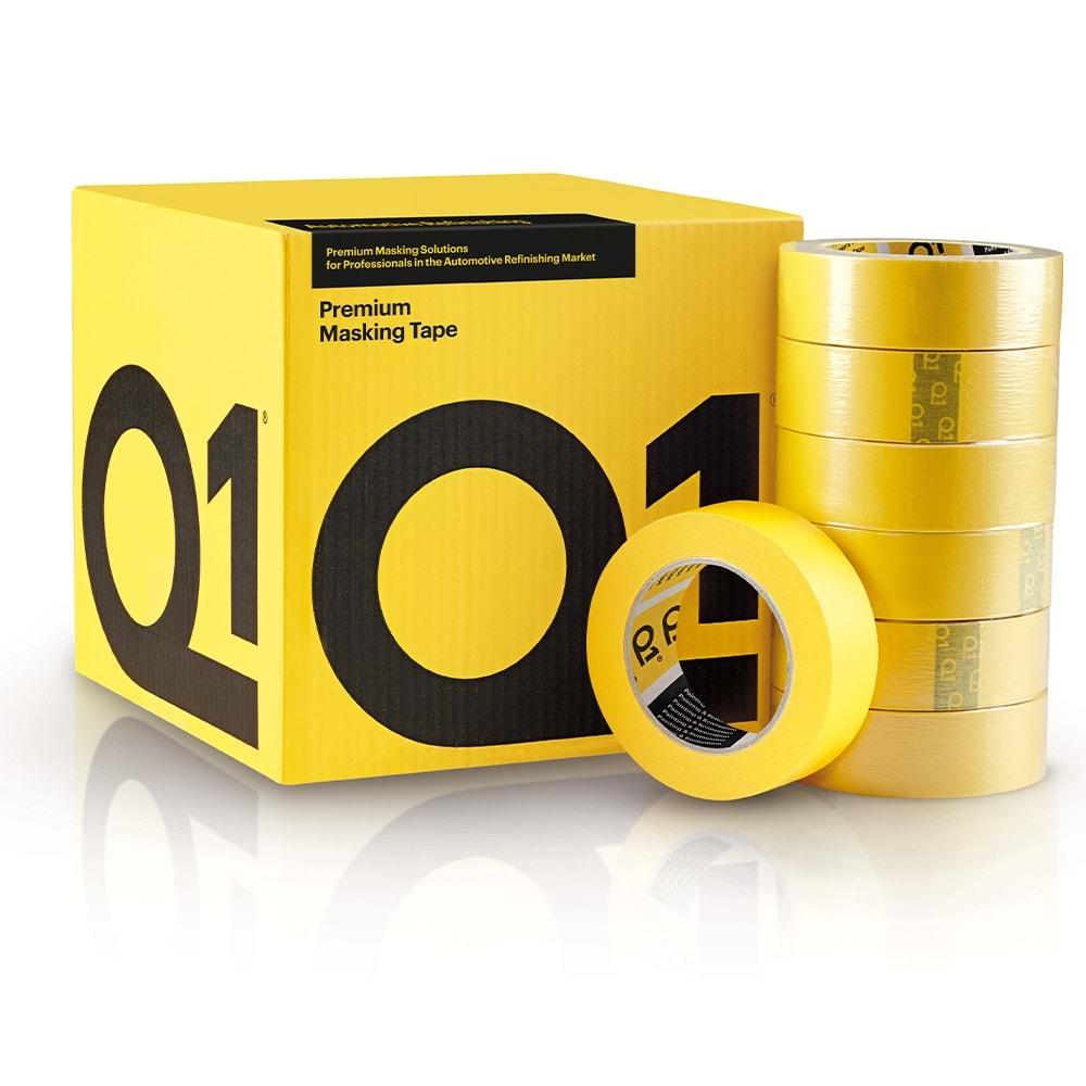 Q1 Premium Maskeleme Bantı Sarı - 36mm x 50 metre