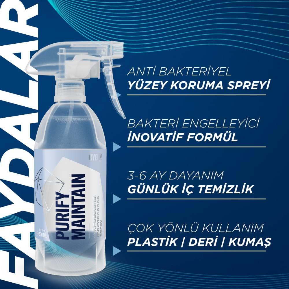 GYEON Q² PurifyMaintain Antibakteriyel Yüzey Temizlik ve Bakım Spreyi - 500 ml