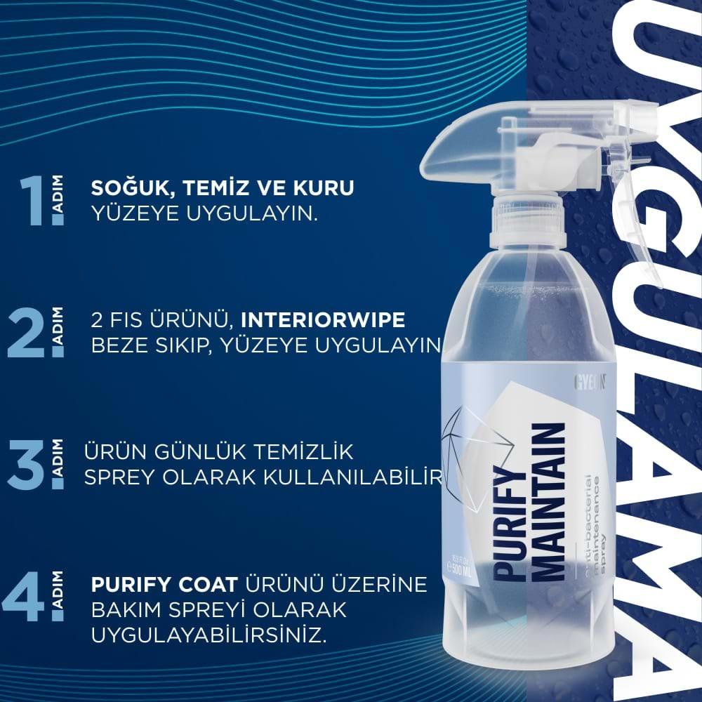 GYEON Q² PurifyMaintain Antibakteriyel Yüzey Temizlik ve Bakım Spreyi - 500 ml