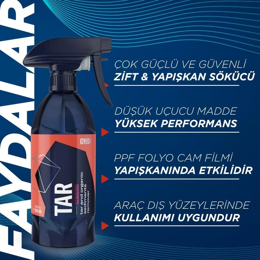 GYEON Q²M Tar REDEFINED Zift Katran Reçine Temizleyici Ve Yapışkan Sökücü - 500 ml