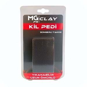 MG PS Süngerli Kil Bloğu 10x6 cm (Siyah) - Clay Pad Sponge Block