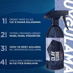 GYEON Q²M Clay Lube REDEFINED Kil Kaydırıcı Yoğun Konsantre - 500 ml