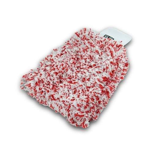 KLIN Wash Mitt Mikrofiber Araç Yıkama Eldiveni (Kırmızı) - 20x18 cm