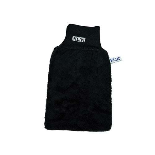 KLIN Softy Mitt Yumuşak Tüylü Araç Yıkama Eldiveni (Siyah) - 20x16 cm