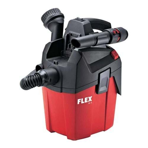 FLEX VC 6 L MC 18.0V Şarjlı Kablosuz El Süpürgesi 6 Litre - 4 Başlıklı Taşınabilir Toz Emici
