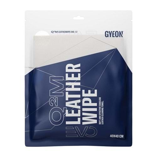 GYEON Q²M LeatherWipe EVO Deri Aksamlara Özel Temizleme Bezi 2'li Paket - 40x40 cm