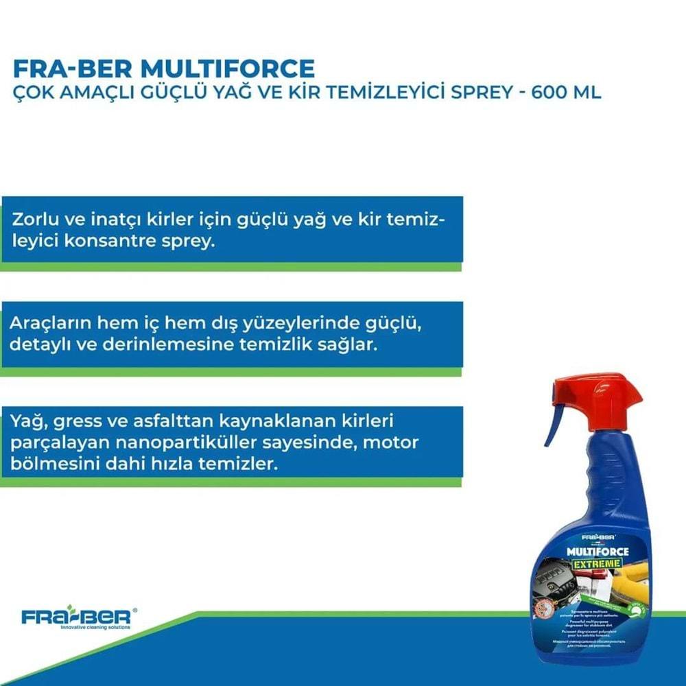 FRA-BER MULTIFORCE Çok Amaçlı Güçlü Yağ Ve Kir Temizleyici Sprey- 600 gr