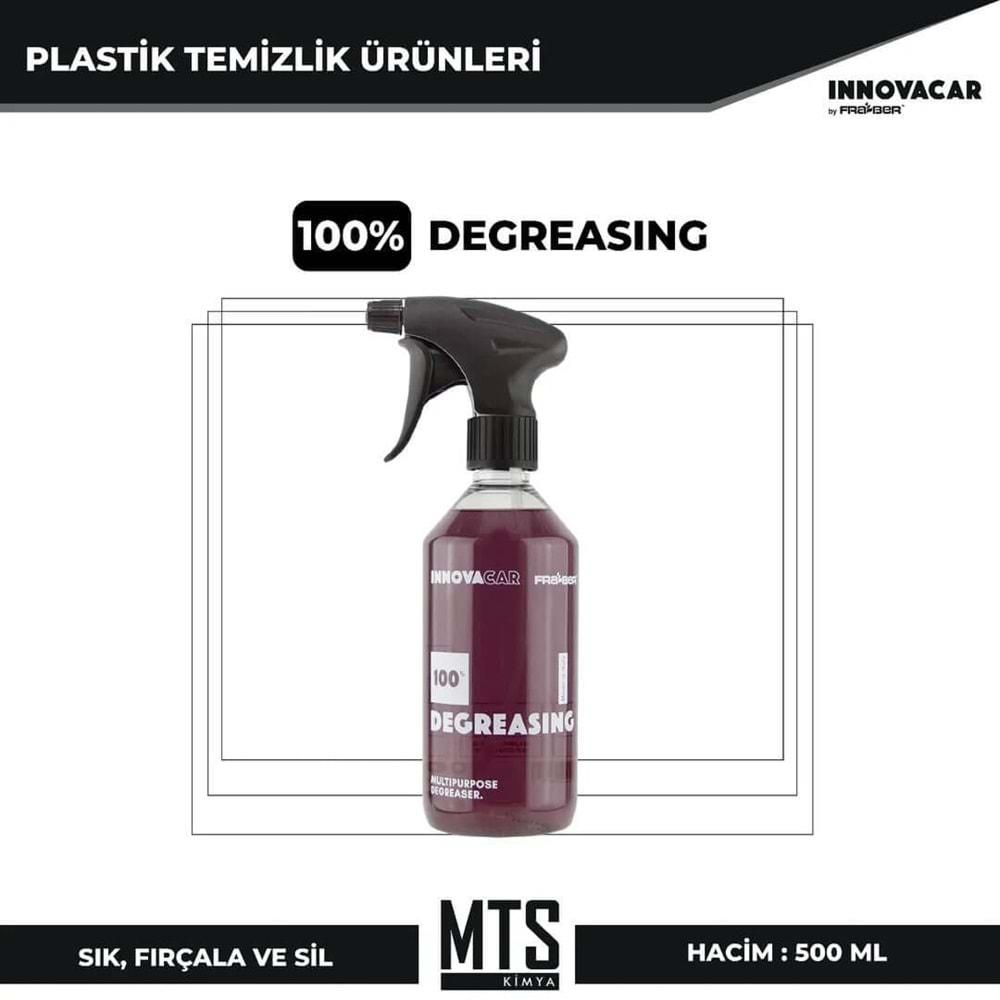 INNOVACAR 100% DEGREASING Anti Statik Çok Amaçlı Temizleyici Yağ Çözücü Konsantre - 500 ml