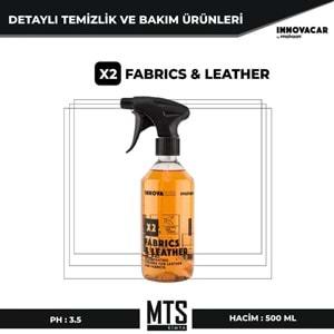 INNOVACAR X2 FABRİCS&LEATHER Deri Ve Kumaş Temizleyici Konsantre - 500 ml