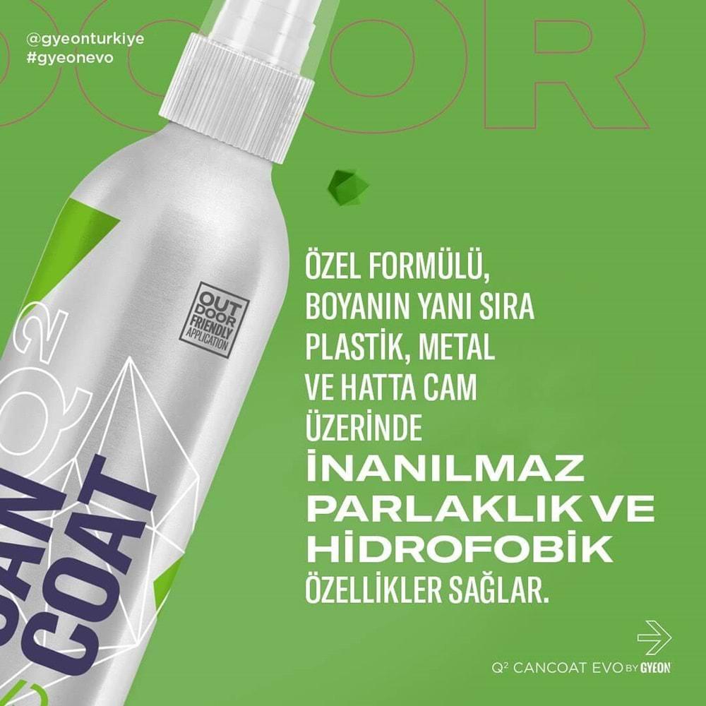 GYEON Q² CanCoat EVO Hidrofobik Nano Seramik Kaplama Seti - 200 ml - 9H Oto Boya Koruma-Su İtici