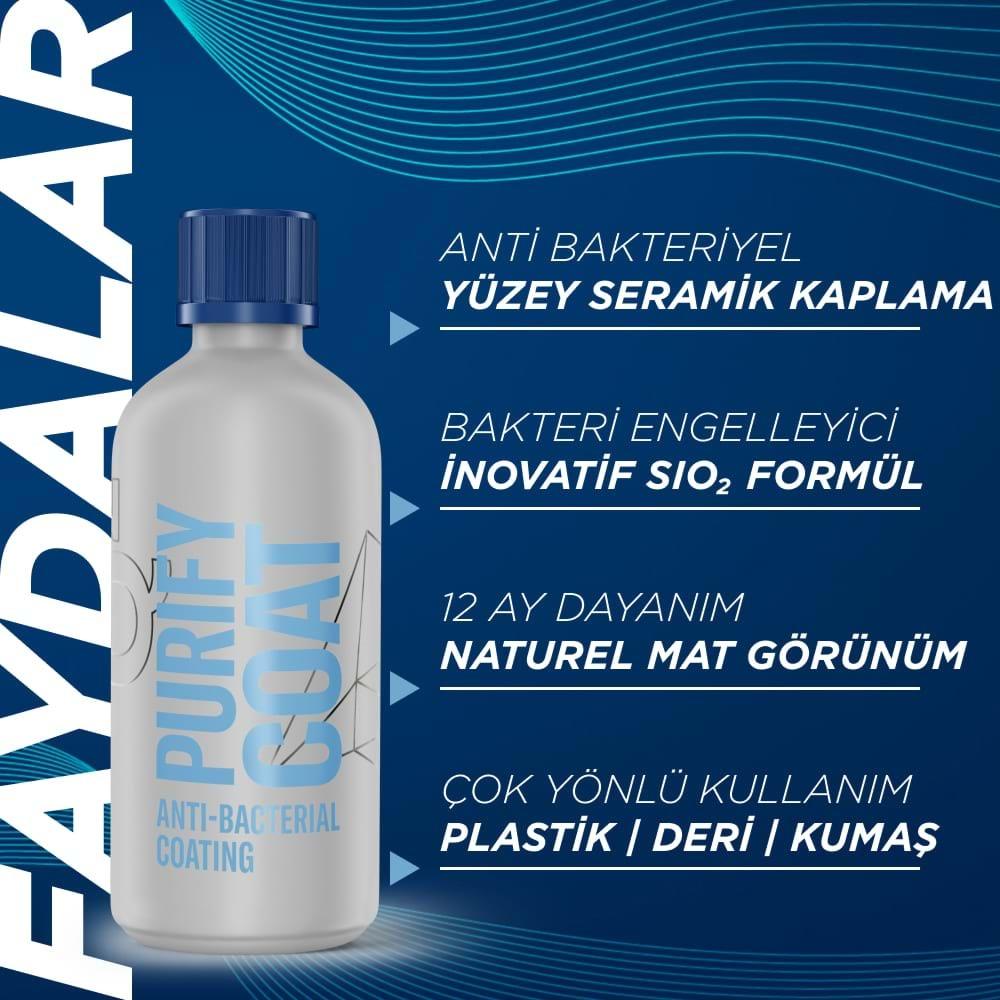 GYEON Q² PurifyCoat Antibakteriyel Yüzey Koruma Seramik Kaplama - 100 ml -12 Ay Dayanım