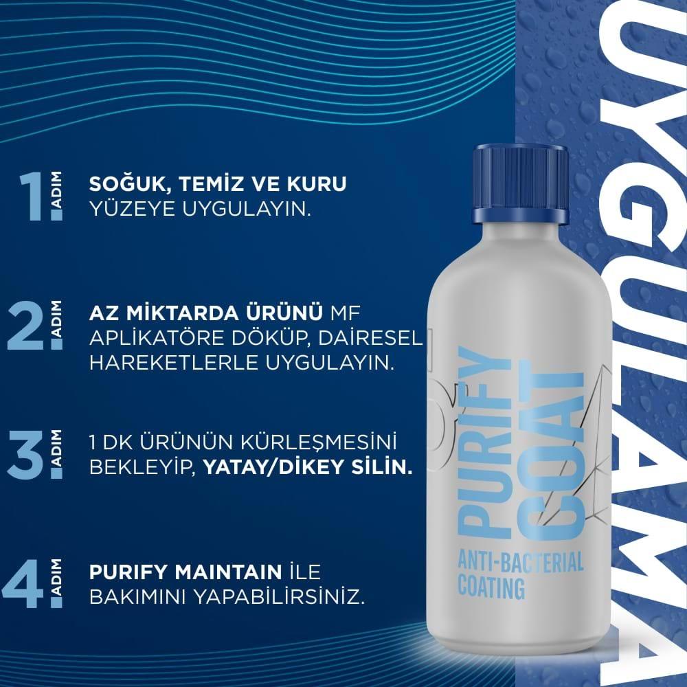 GYEON Q² PurifyCoat Antibakteriyel Yüzey Koruma Seramik Kaplama - 100 ml -12 Ay Dayanım