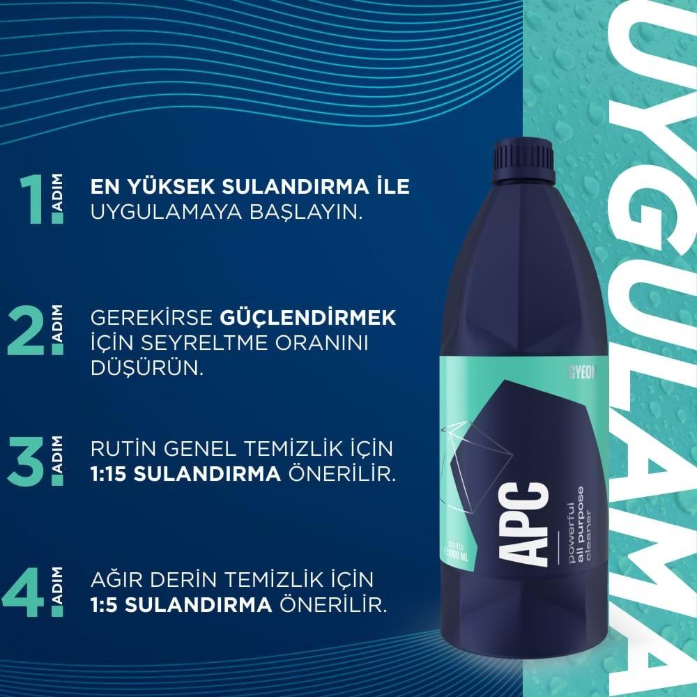 GYEON Q²M APC Çok Amaçlı Genel Yüzey Temizleyici - 1000 ml -Konsantre Leke Çıkarıcı Yağ Çözücü