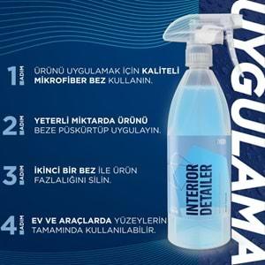 GYEON Q²M İnteriorDetailer Araç İçi Bakteri Virüs Temizleyici - 1000 ml -Alkol Bazlı Dezenfektan