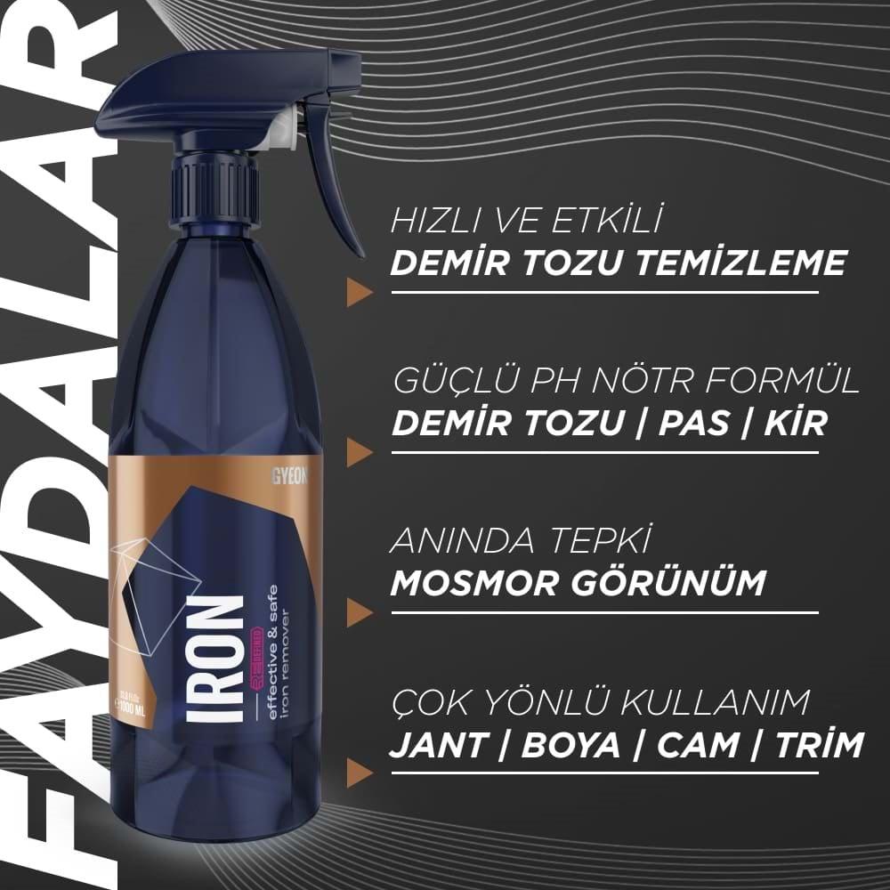 GYEON Q²M Iron REDEFINED Demir Tozu, Balata Tozu Temizleyici Ve Pas Sökücü PH Nötr - 500 ml