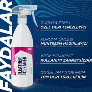 GYEON Q²M LeatherCleaner Strong Güçlü Deri Temizleyici - 500 ml -Mat Görünüm Deri Koltuk Temizleme