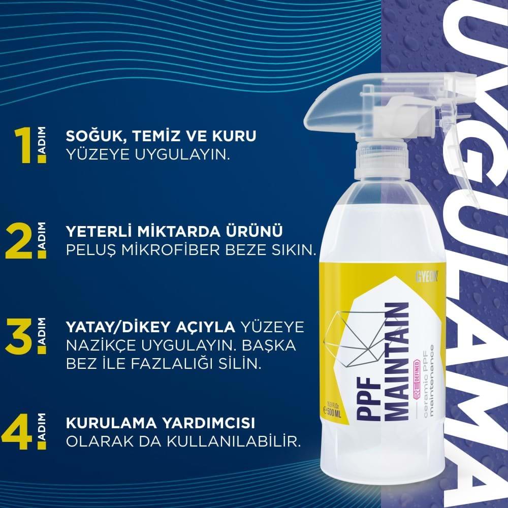 GYEON Q²M PPF Maintain REDEFINED PPF Folyo Bakım Ve Koruma Cilası - 500 ml -Seramik Sprey Wax