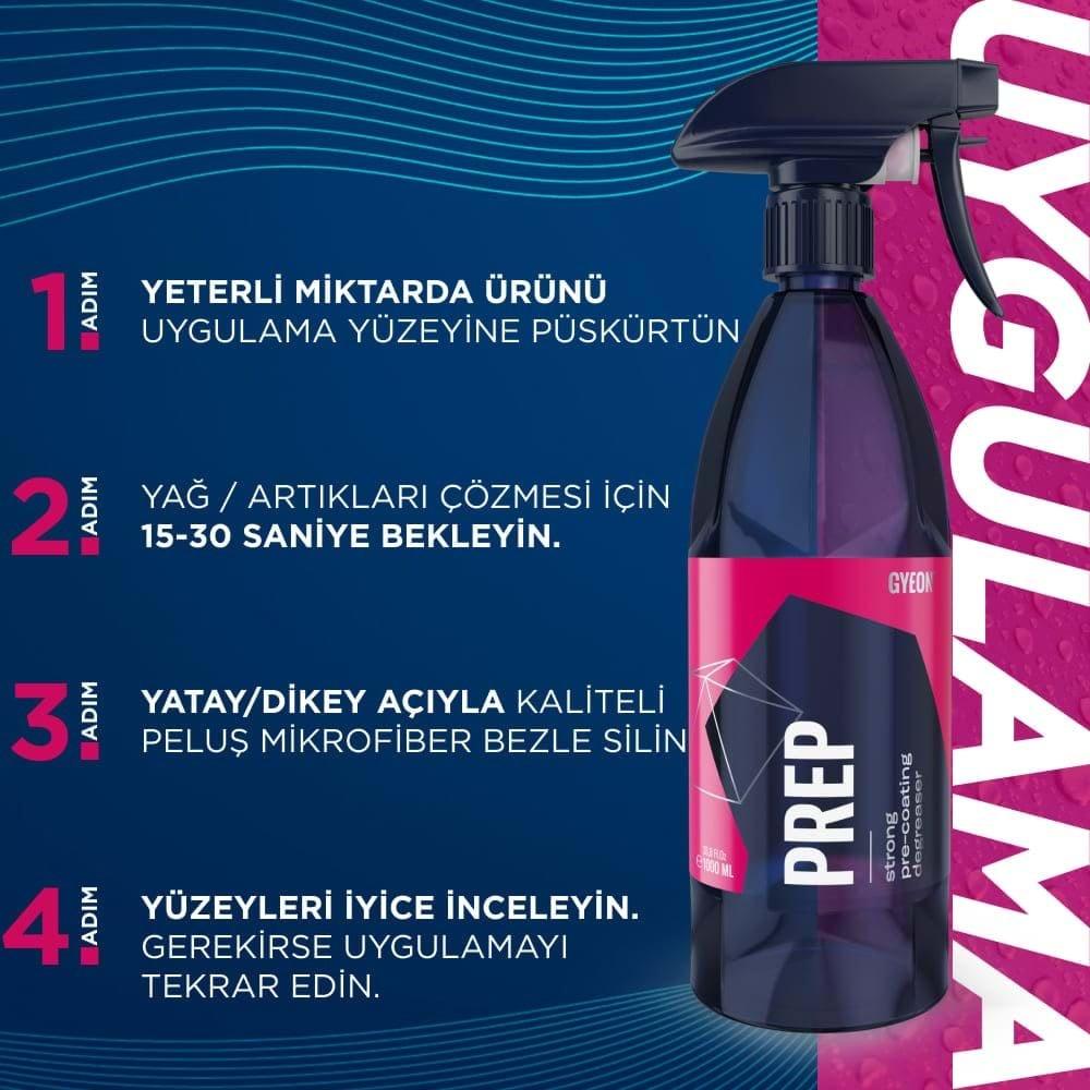 GYEON Q²M Prep Seramik PPF Folyo Kaplama Öncesi Yüzey Hazırlayıcı ve Temizleyici - 1000 ml